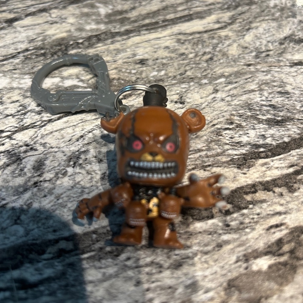 Five Nights at Freddy Key Chain Figure perfect for keys or bag accessories.